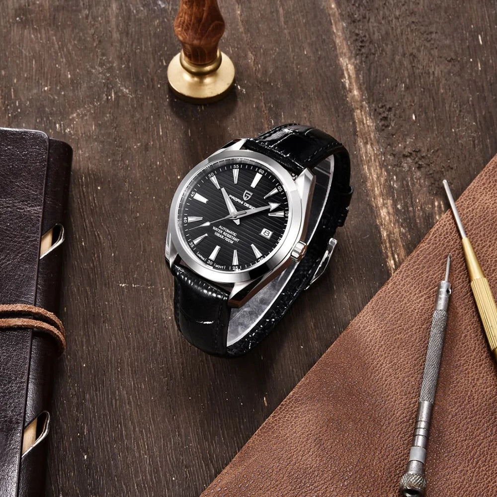 PAGANI DESIGN luxury men’s watch – Mechanical automatic model (calibre 8215), stainless steel, water-resistant, with date display and luminescent hands