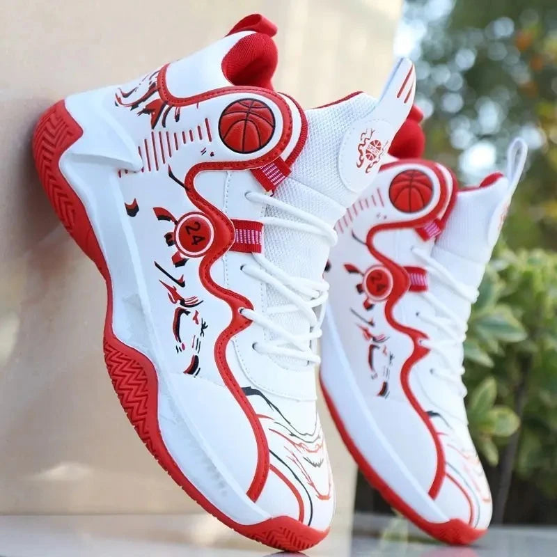 Verkauf von Basketballschuhen für Herren, High-Top-Sportschuhe für Outdoor, gepolstert, Herren-Sportschuhe, bequeme weiße Sneaker, Zapatillas