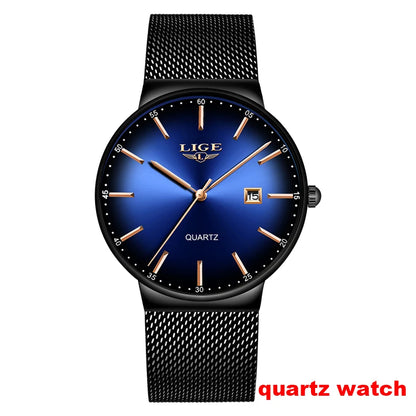 LIGE automatische mechanische polshorloges voor heren – Luxe horloge uit het topsegment met tourbillon, elegant en waterdicht model, ideaal voor op het werk of formele gelegenheden.