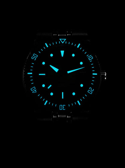 San Martin 40mm Enamel Spiral Dial Integrated Bracelet Men Diver Watch Miyota 9015 Automatic Mechanical Waterproof 200m SN0148