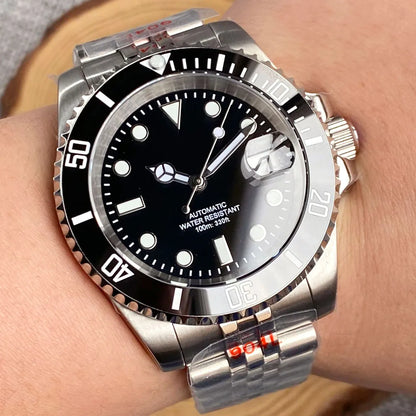 200m Waterproof Miyota8215 Automatic Men's Watch Diver Watches 40mm Mechanical Movement Luminous Jubilee Strap Glide Lock Buckle