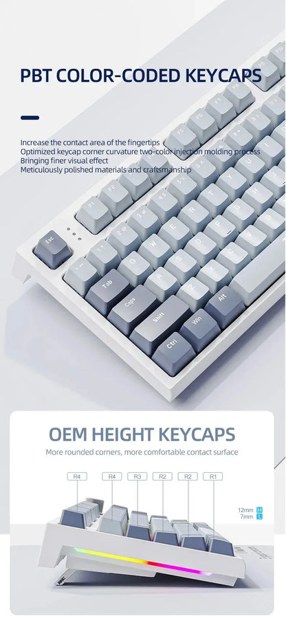 Attack Shark K86 Wireless Mechanical Keyboard, TFT Display, Metal Knob,RGB Backlit, Hot-Swappable, Bluetooth for Gaming & Office