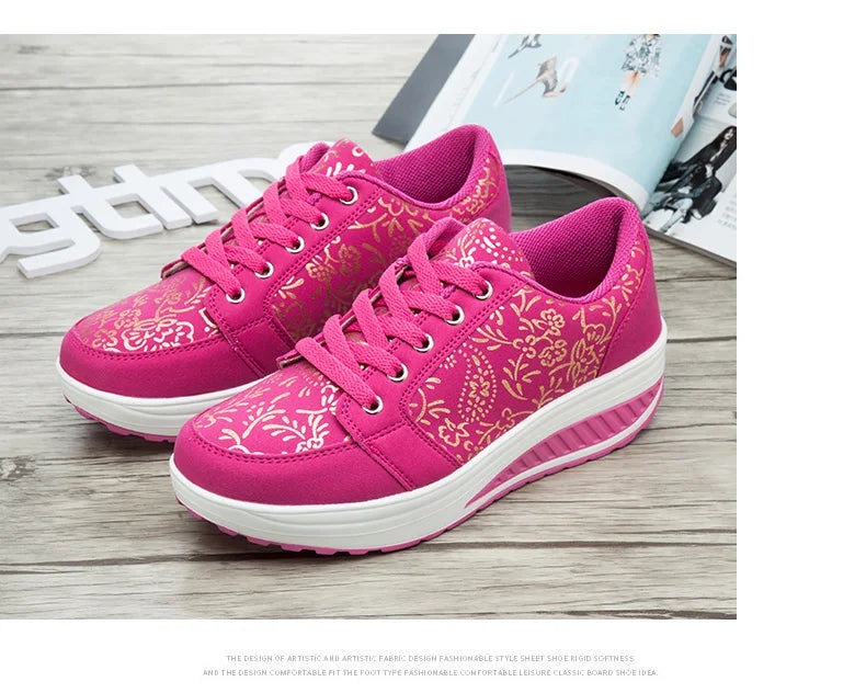 Læder-casualsneakers til kvinder, moderigtige og komfortable platform-vandresko, kilehæl-mokkasiner, åndbare loafers, Zapatos De Mujer