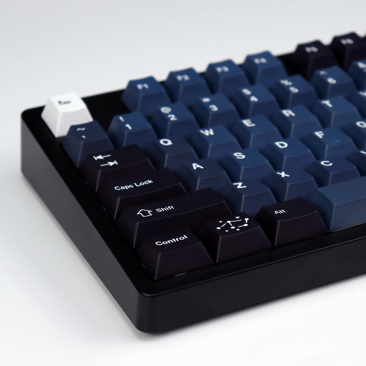 „KBDiy Clone GMK Galaxy“ PBT retro klavišų dangteliai, skirti „Aula 60“ mechaninei klaviatūrai, žaidėjams, su atskirtu tarpo klavišu, „Cherry“ profilio „Alice“ klavišų dangteliai