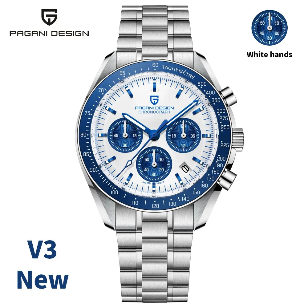PAGANI DESIGN AK Project Mars Men's Watches Top Luxury Quartz Watch For Men AR Sapphire Speed Sport Chronograph Automatic Date