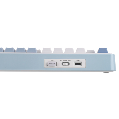 EPOMAKER AULA F75 ISO-ES 75% QWERTY español, teclado mecánico gaming inalámbrico con cable/Bluetooth/2.4GHz, hot-swap, montaje gasket y retroiluminación RGB