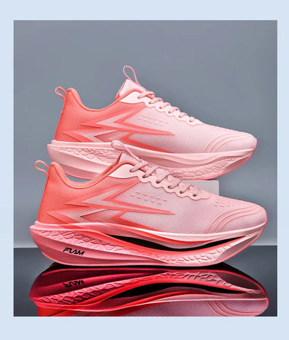 Men's Running Shoes Specialty Marathon Sports Shoes Breathable Lightweight Carbon Plate Women's Trend Athletic Sneakers Women