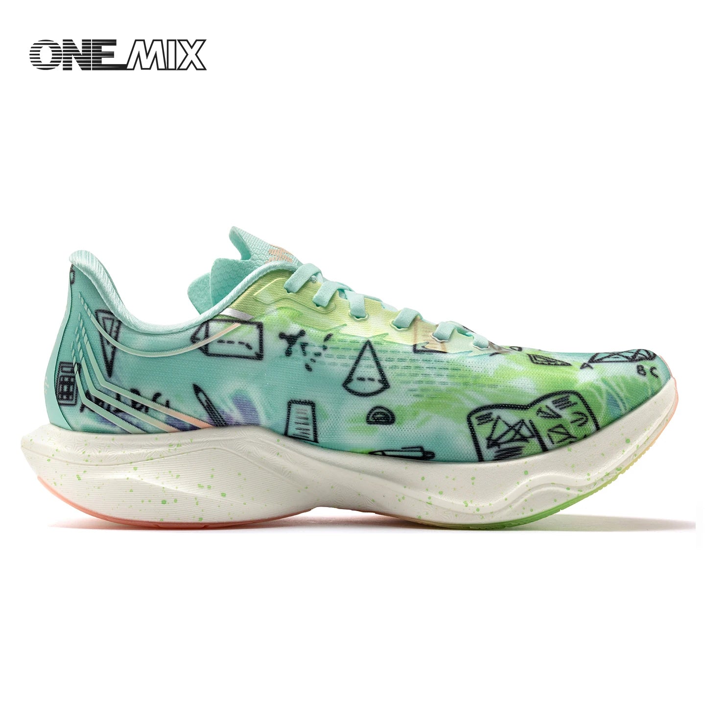 ONEMIX Nylon Carbon Board Marathon Running Racing Shoes, Professional Stable Support, Shock Relief, Ultra-light Rebound Sneakers