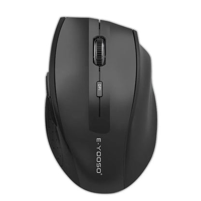 E-YOOSO E-1010 USB 2.4G bezdrátová herní a kancelářská myš, optická herní myš 2400 DPI, ergonomická pro notebook, PC a počítač