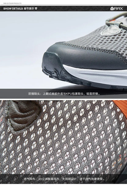 RAX Upstream Aqua Shoes for Men Outdoor Sports Sneakers Male Outdoor Summer Beach Sandals Fishing Shoes Swimming Shoes