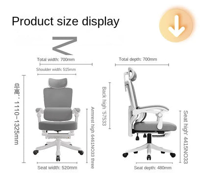 Sedia ergonomica da ufficio in mesh con supporto lombare, sedia da scrivania per computer a schienale alto per adulti, poltrona operativa confortevole per lunghe sessioni
