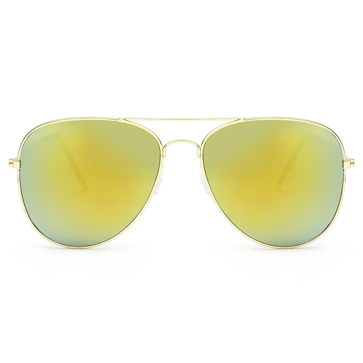2 PCS Classic Aviator Sunglasses Gold Metal Frame UV100 Protection Trendy Eyewear For Men Women Daily Driving Outdoor Activities
