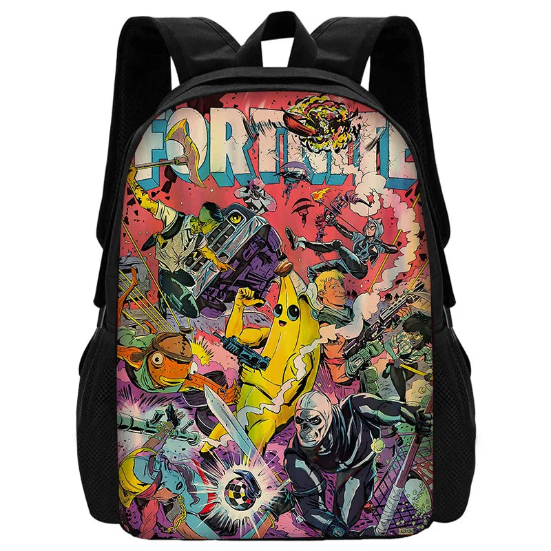 Hot Game Design-F-FortniteS Kid Backpacks Boys and Girls Student Birthday Gift Child School Bags Unisex Camping Durable Rucksack