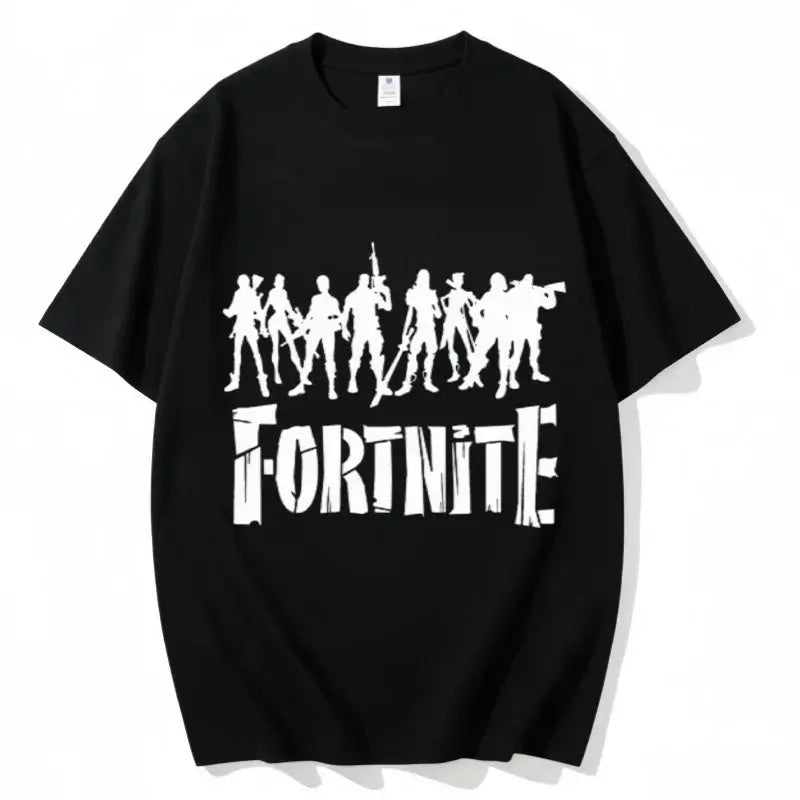 Fortnite Crew Neck T Shirt Unisex Adult Game Dance Fashion New Pure Cotton Short Sleeve Tops Perfect for Casual Wear Vacations