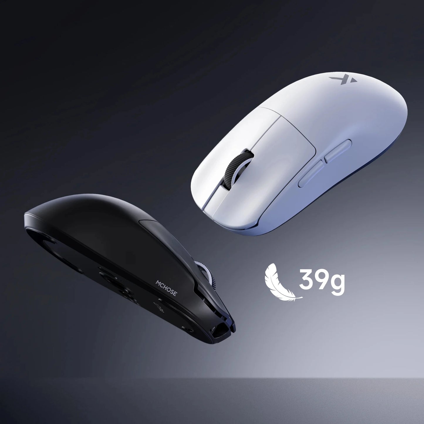 MCHOSE L7 Ultra Wireless Gaming Mouse PAW3395 26K Sensor, 8K Polling, 39g Ultra-Lightweight Tri-Mode Gaming Mouse with Bluetooth, 2.4GHz & Wired