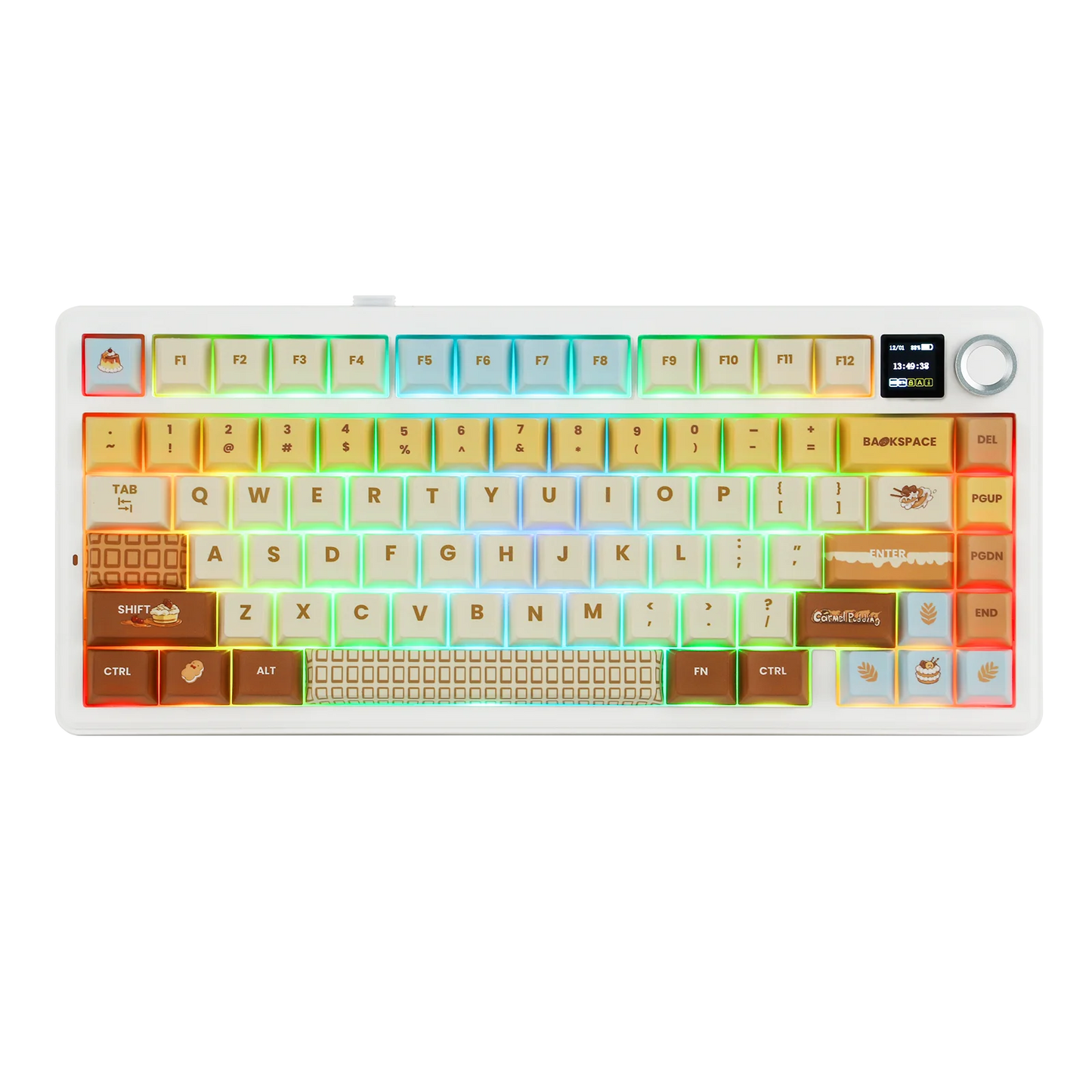 EPOMAKER X AULA F75 MAX Compact 75% ANSI Layout Wired/Bluetooth/2.4GHz Wireless Mechanical Keyboard with TFT Screen and a Knob