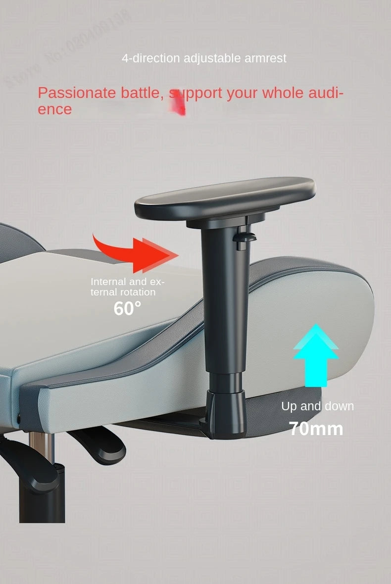 Modern Ergonomic Computer Office Chair with Footrest, Adjustable Height, Swivel Executive Desk Chair, Reclining Gaming Chair for Home & Study