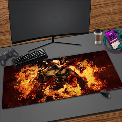Xxl Mouse Pad God of War Gaming Accessories Keyboard Computer Desk Mat Game Big Carpet 90x40 Large Gamer Cabinet Table Mousepad