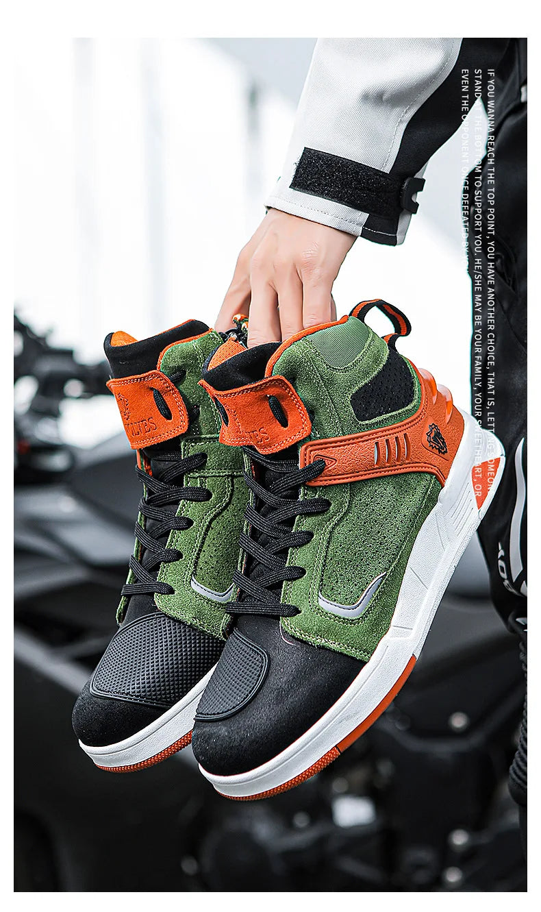 Motorcycle Boots 2026 New Men and Women Motorbike Riding Shoes Breathable Biker Boots Motorboats Motorcycle Shoes Boots