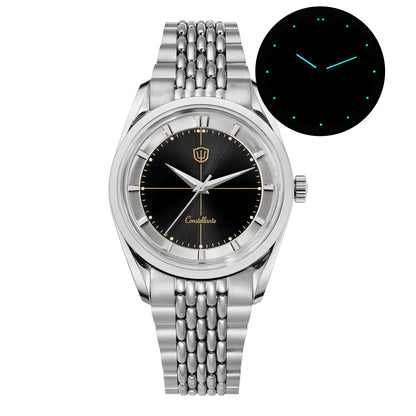 Watchdives WD1954 Arctic Classic 36mm Watch VH31 Sweep Second Movement 316L Stainless Steel Watches Sapphire Crystal Luminova