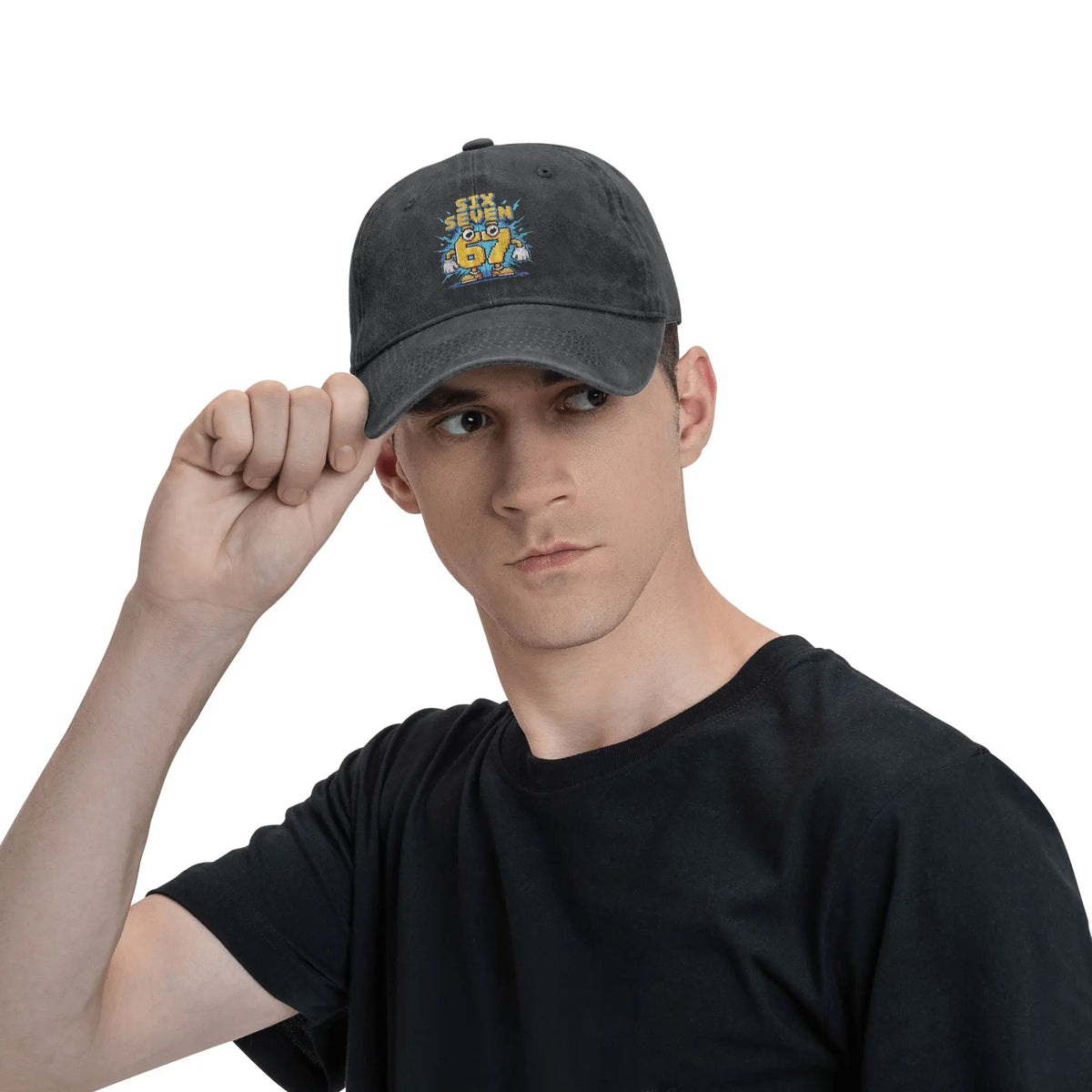 67 „Meme Brainrot Six Seven Kids Gaming Gen Alpha Sun“ beisbolo kepurė, kasdieninė vyriška „trucker“ kepurė, didmeninė prekyba, dizainas, lauko „snapback“ kepurė