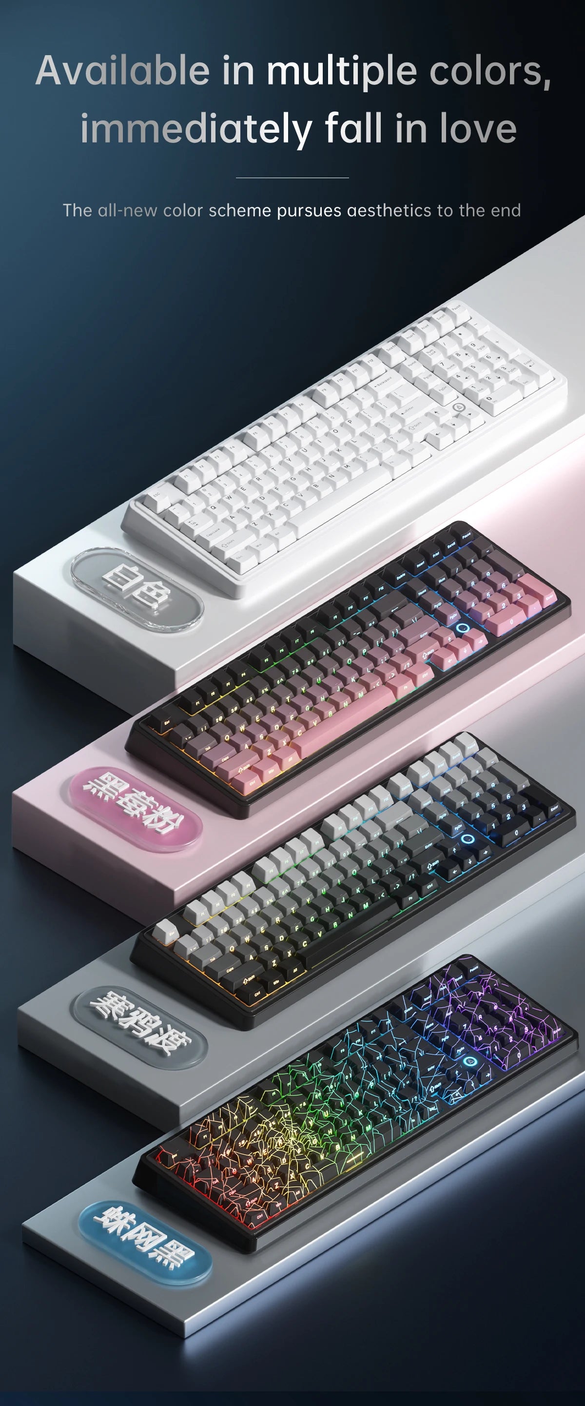 AJAZZ AK980 MAX Wired Magnetic Switch Keyboard 0.01mm 8K Mechanical Keyboards Hot Swap ARGB E-sports Games Customized Keyboard