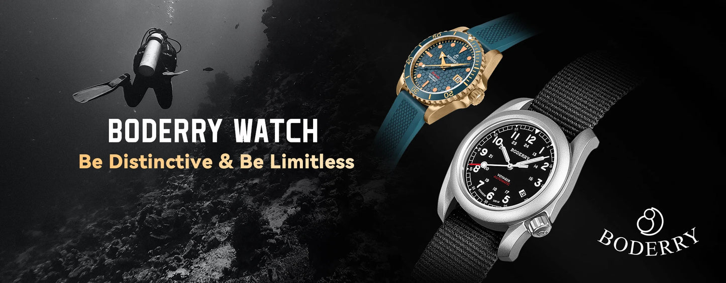 Boderry Urban Men's Titanium Watches Top Brand Fashion Skeleton Automatic Mechanical Waterproof Watch Hi-beat 72H Power-reserve