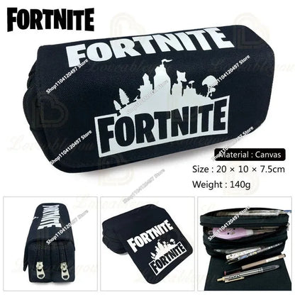 Fortnite Kids Pencil Bag Kawaii Pencil Case Large Capacity Waterproof Handheld Cosplay Pencil Pouch Office Stationery Gift Toy