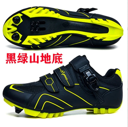 Chaussures de cyclisme unisexes à semelle rigide – Chaussures à crampons pour vélo de route 4 saisons, VTT et sports de plein air