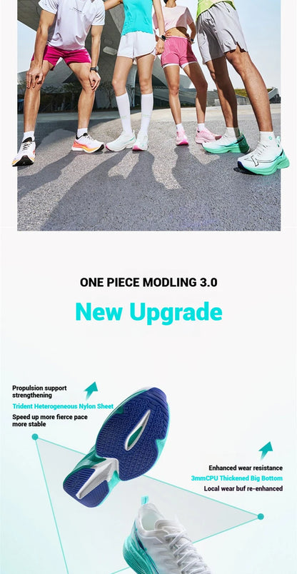 Xtep One Piece Model 3.0 Men Running Shoes 2025 Spring Comfortable Stability Cushion Rebound Racing Sneakers 875219110030