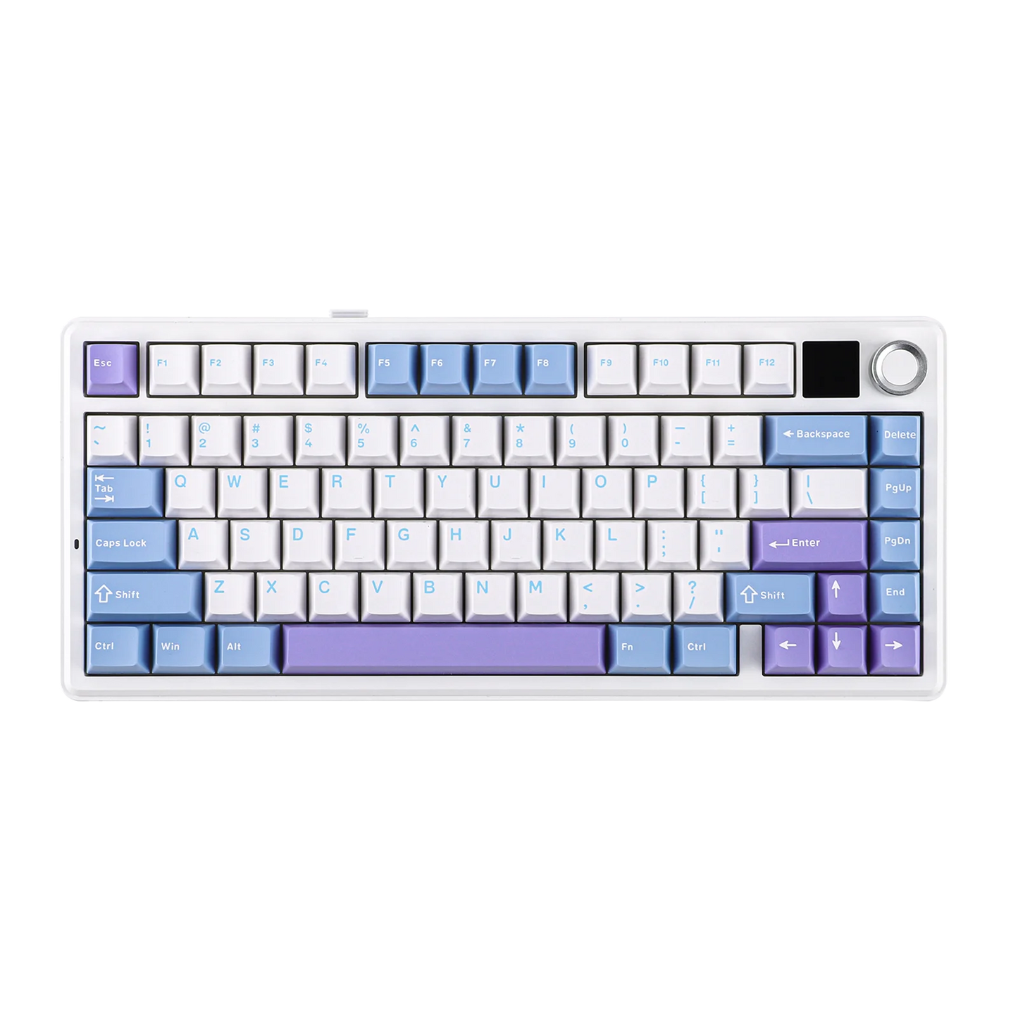 EPOMAKER X AULA F75 MAX Compact 75% Wired/BT5.0/2.4GHz Wireless Mechanical Gaming Keyboard with TFT Screen & Knob for PC/Mac
