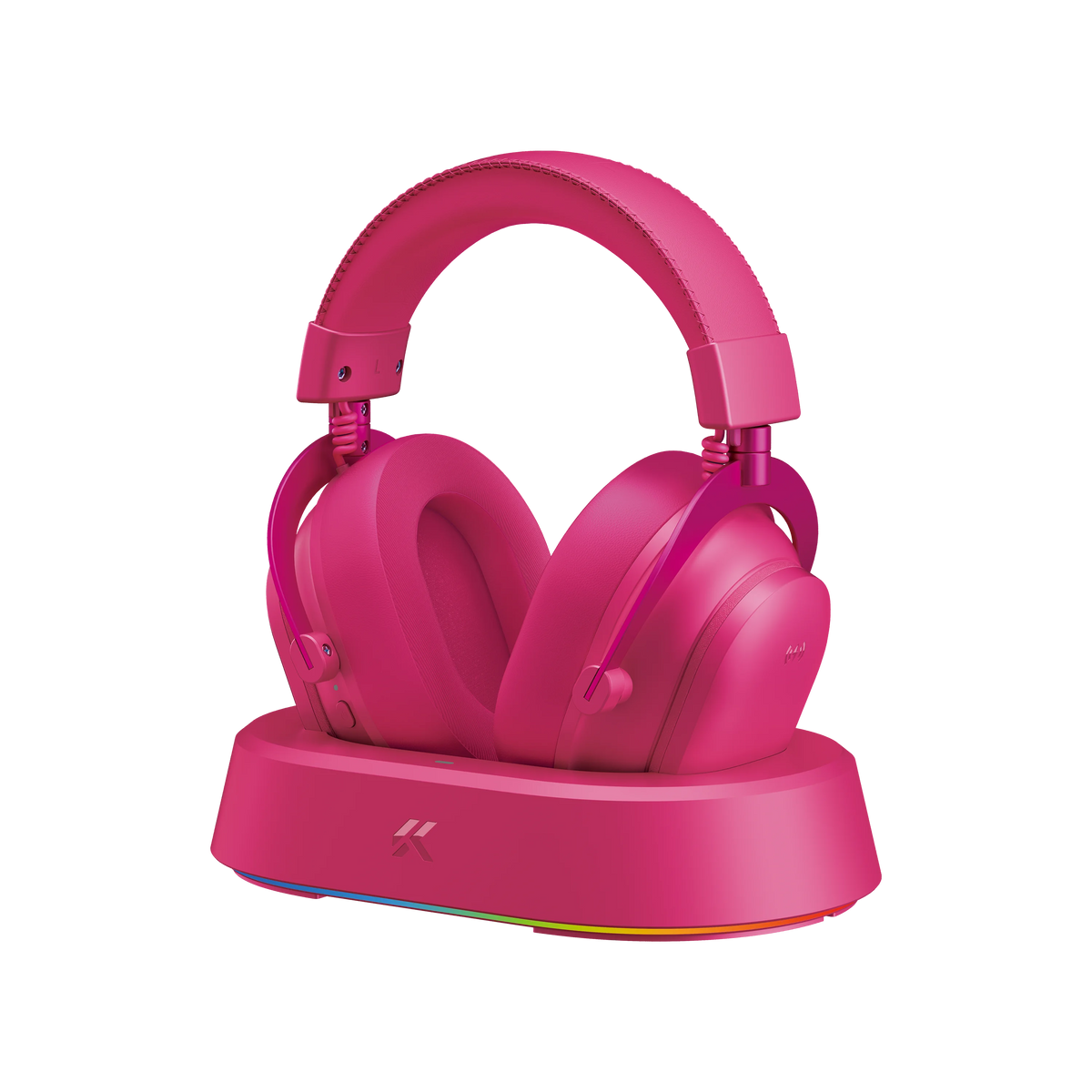 Casque de jeu sans fil magnétique MCHOSE V9 Turbo+ avec son surround 7.1 90 °   Écouteurs pivotants à faible latence avec chargement magnétique RGB