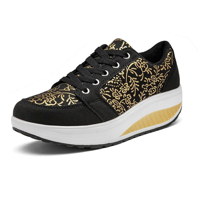 Læder-casualsneakers til kvinder, moderigtige og komfortable platform-vandresko, kilehæl-mokkasiner, åndbare loafers, Zapatos De Mujer