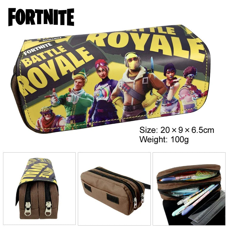 New Fortnite Pencil Case Cartoon Figure Printed Pencil Bags Cute Pencil Cases Boys School Supplies Children Birthday Gifts