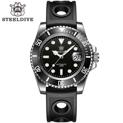 Steeldive Brand Watch SD1953 Water Ghost Diver Watch Men 300M Waterproof Sapphire Glass BGW9 Luminous NH35 Automatic Dive Watch