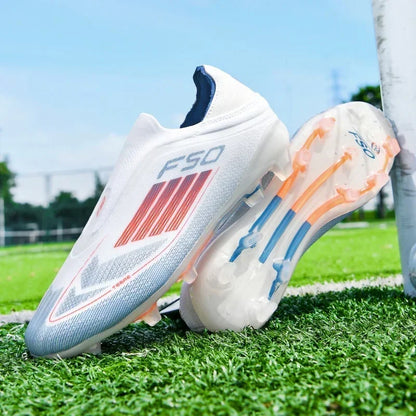 Nouvelles chaussures de football pour hommes, crampons longs antidérapants pour adultes, chaussures de sport pour garçons, crampons d'entraînement en plein air, respirantes et confortables