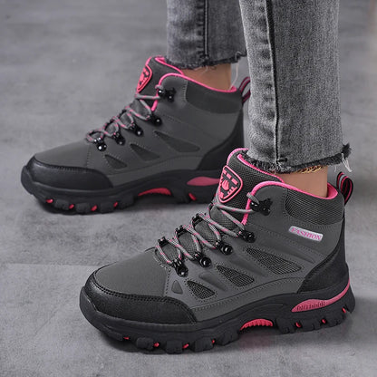 Women's Outdoor Hiking Shoes Waterproof Trekking Camping Trail Boots Non-slip Durable Mountain Climbing Shoes Women Ankle Boots