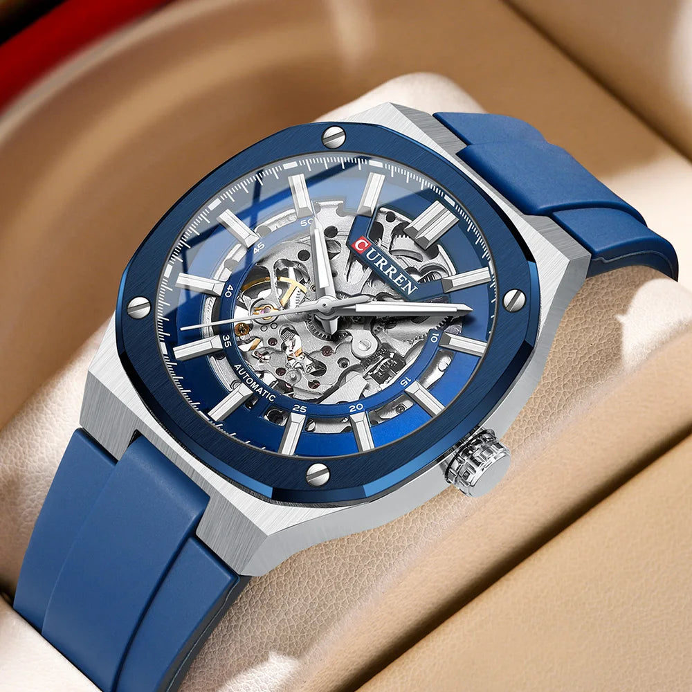 2025 CURREN New Men Mechanical Watch Luxury Sapphire Glass Automatic Watch 41MM Stainless Steel Watch for Men