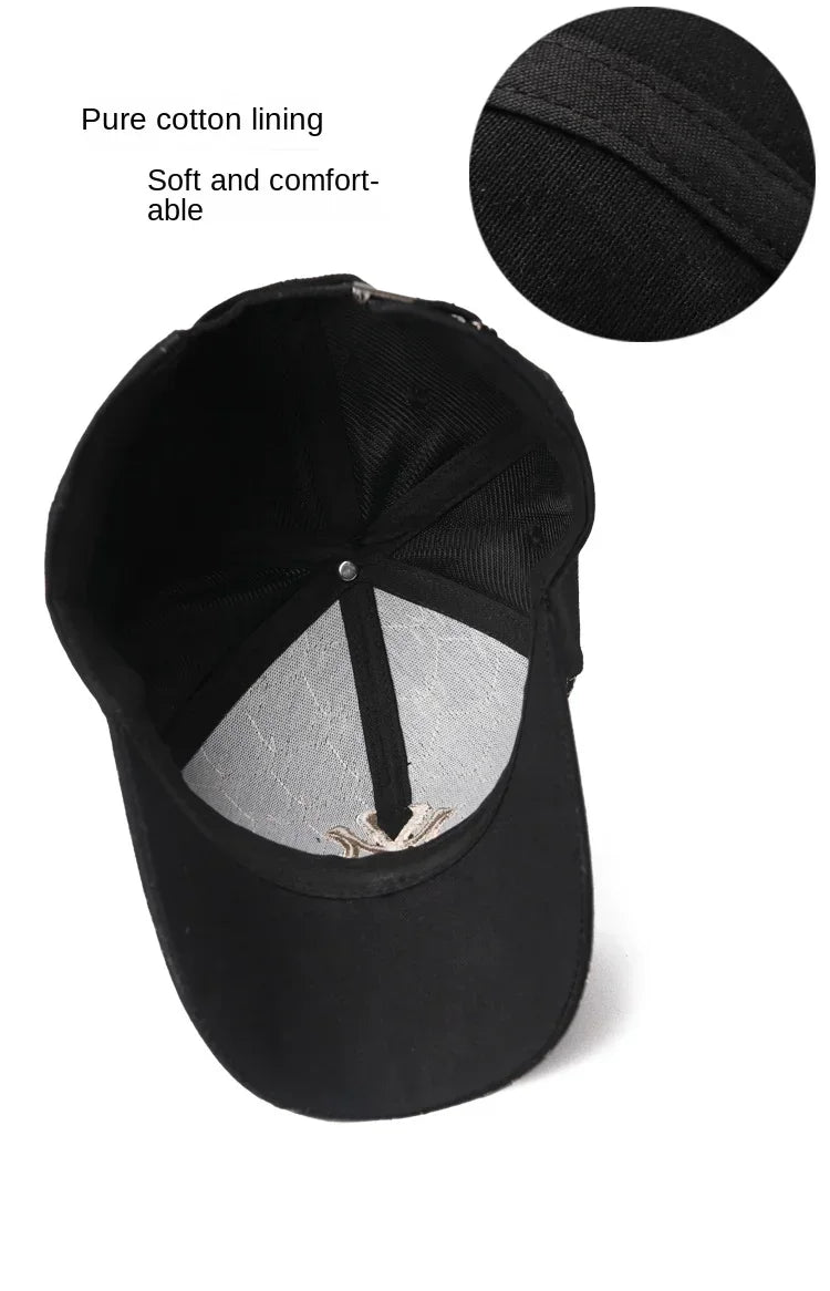 Summer Hat Male Baseball Cap for Men Big Head XL Size CottonTrucker Hat Embroidered Totem Keep Cool Windproof Snapback 2025