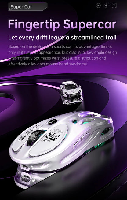 Draadloze 2.4G tri-mode RGB-gamingmuis met hol, lichtgewicht ontwerp, Chroma-verlichting, bekabeld, Bluetooth, e-sports muiscontroller