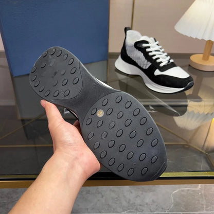 Low-Top Casual Men's Sneakers Fashionable Sport Shoes Comfortable Walking Shoes Men's Footwear Breathable Leather Upper