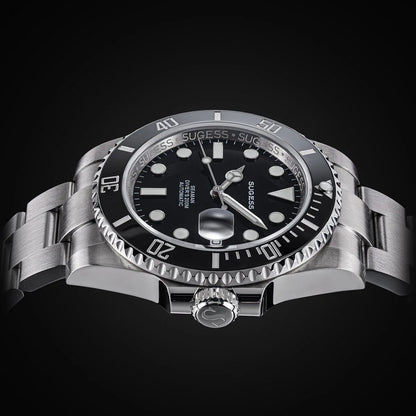 Sugess Men of Watch Automatic Mechanical ST2130 Movement Wristwatches 200M Water Resistant Sapphire Crystal Adjust Clasp S421