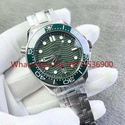 2026 High Quality Men's 904l Stainless Steel Automatic Mechanical 42mm Ceramic Watch Ring Watches Customized