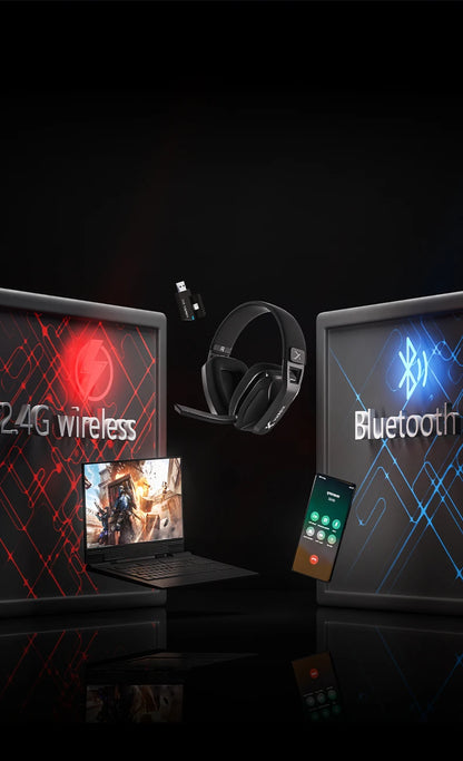 XIBERIA K01S 2.4GHz casques sans fil Gamer avec micro pour PS5 PS4 PC Mac téléphone Playstation Bluetooth casque de jeu USB/T-C