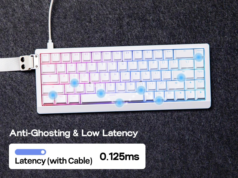 EPOMAKER HE68 Lite 65% ANSI US Layout Tray-Mounted Wired Hall Effect Magnetic Mechanical Keyboard DKS SOCD RGB Backlight