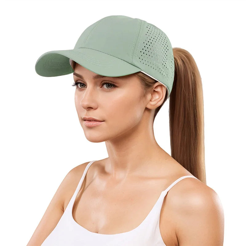 Casquettes pour femmes à queue de cheval, casquettes de baseball d'été à séchage rapide pour adolescentes, chapeaux de soleil, chapeaux de sport décontractés en maille, chapeaux d'été pour femmes, pour les activités de plein air et les voyages