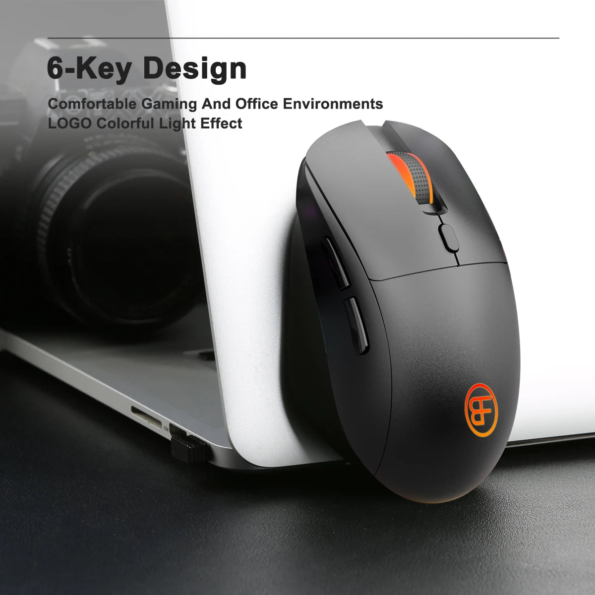 Káblová myš USB – káblová optická ergonomická myš, nastaviteľná 7200 DPI, 6 tlačidiel, kancelárska myš pre PC, notebook, počítač, MacBook a hráčov