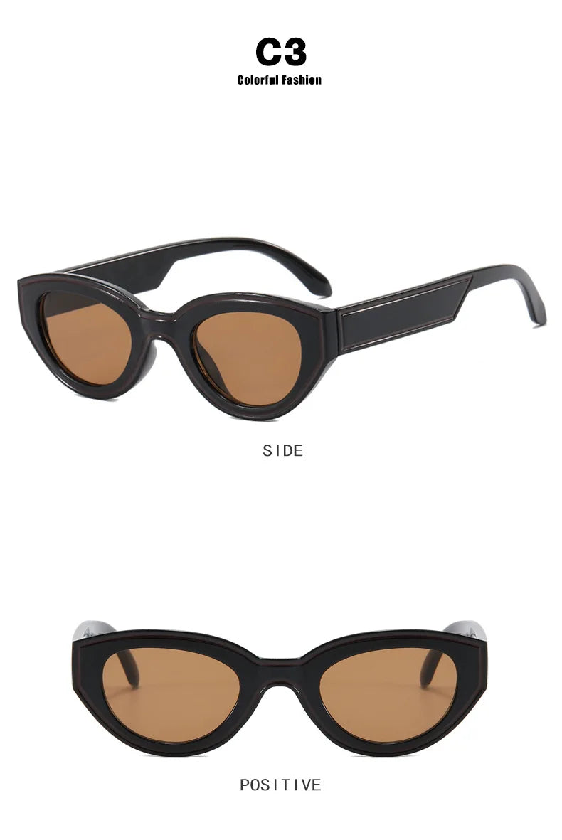 Fashion Unique Irregular Hip Hop Sunglasses Y2k Women Men Retro Glasses Ladies Beach Sunnies Outdoor Sport  with Metal Hinge