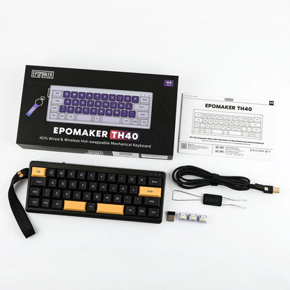 EPOMAKER TH40 VIA Ultra-Compact 40% Layout Hot-Swap Gasket-mounted Wired/Bluetooth/2.4G Wireless Mechanical Keyboard