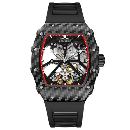 Fully automatic skeleton mechanical watch, fashionable personality, luxury hot men's watch, casual business watch